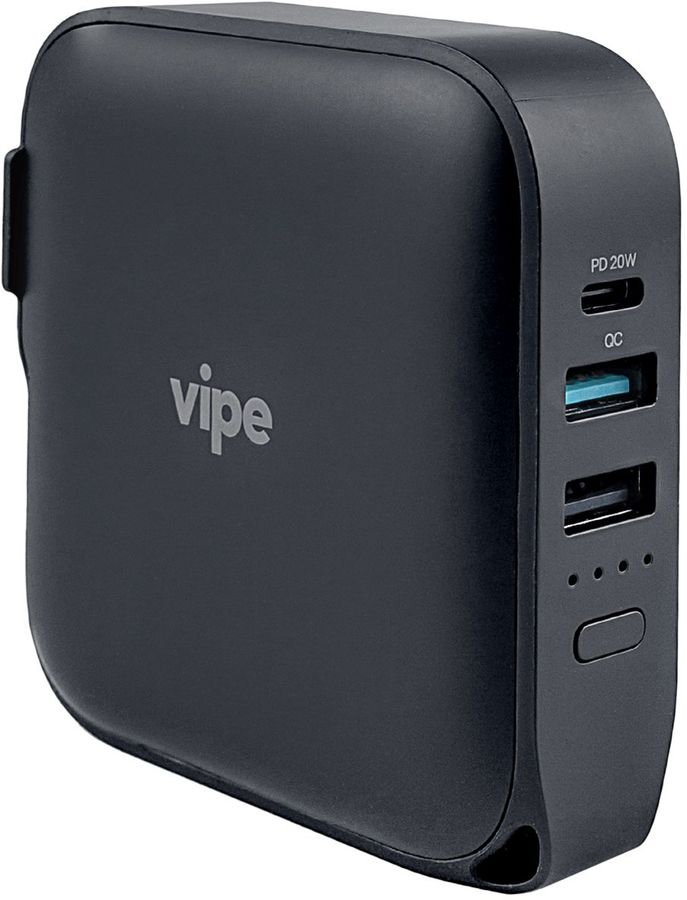 Сетевое зар./устр. Vipe 3A (PD+QC) 2xUSB/USB type-C универсальное черный (VPTRCHPBBLK)