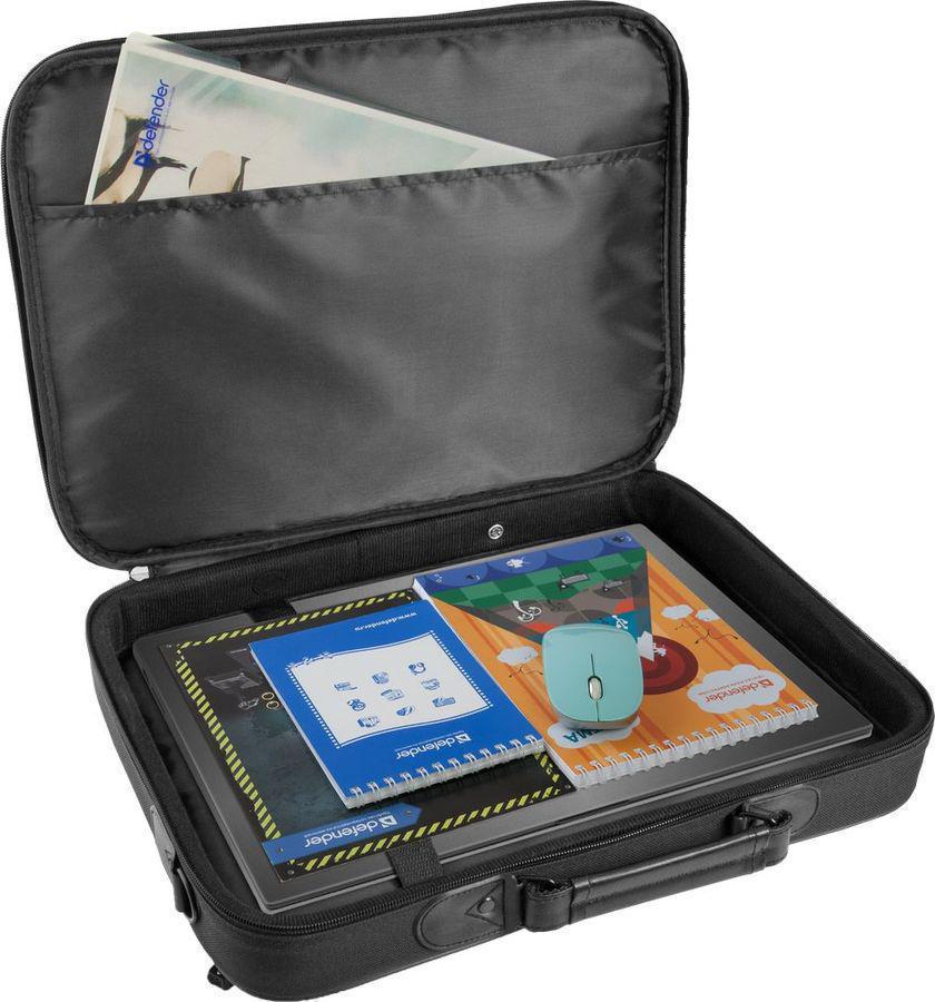 Сумка для ноутбука 16" Defender Ascetic черный, жесткий каркас, карман (26019)