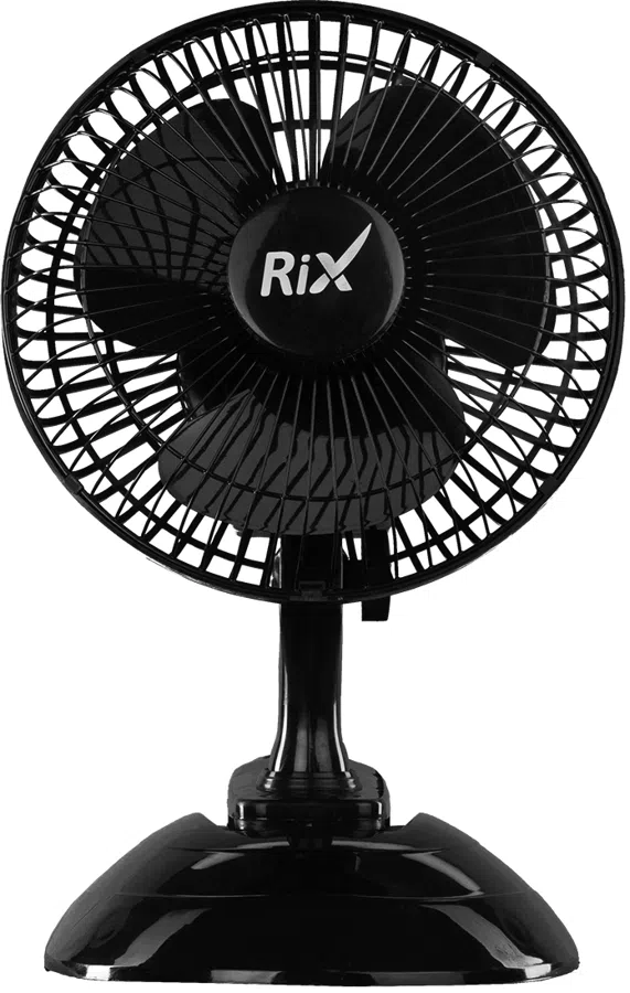 Вентилятор настольный RIX RDF-1500WB 15Вт скоростей:2 черный (упак.:1шт)