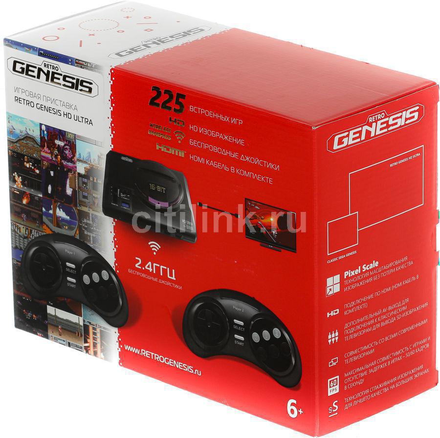 Игровая консоль Retro Genesis SEGA Retro Genesis HD Ultra черный в комплекте: 225 игр