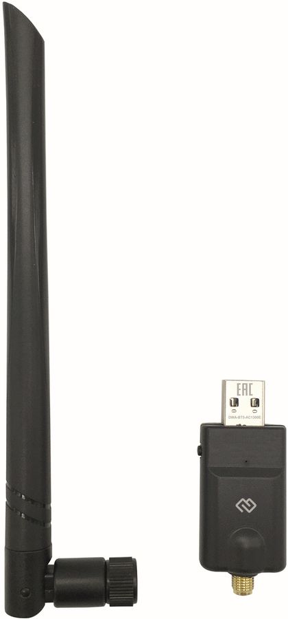 Сетевой адаптер WiFi + Bluetooth Digma DWA-BT5-AC1300E AC1300 USB 3.0 (ант.внеш.съем) 1ант. (упак.:1шт)