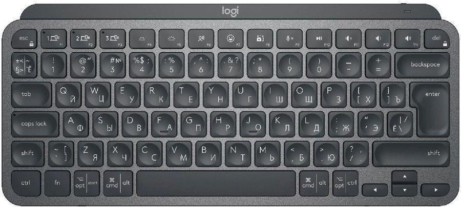 Клавиатура Logitech MX Keys Mini темно-серый/черный USB беспроводная BT/Radio LED