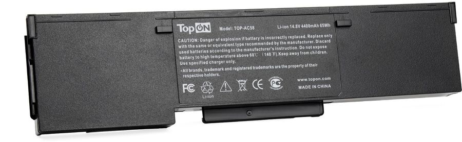 Батарея для ноутбука TopON TOP-AC58 14.8V 4400mAh литиево-ионная