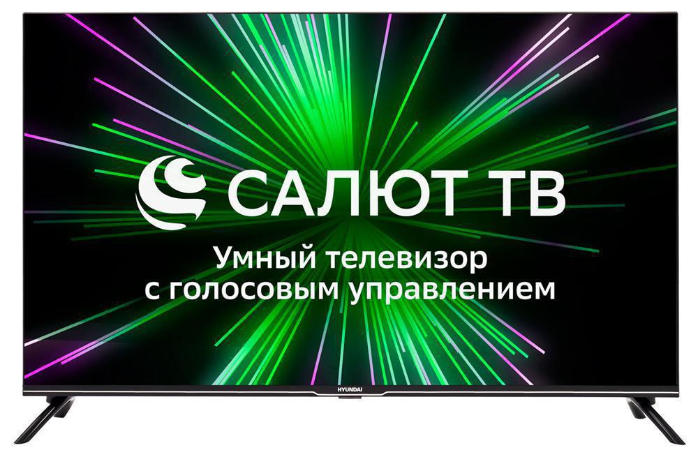 Телевизор LED Hyundai 43" H-LED43BU7000 Салют ТВ Frameless черный 4K Ultra HD 60Hz DVB-T DVB-T2 DVB-C DVB-S DVB-S2 USB WiFi Smart TV