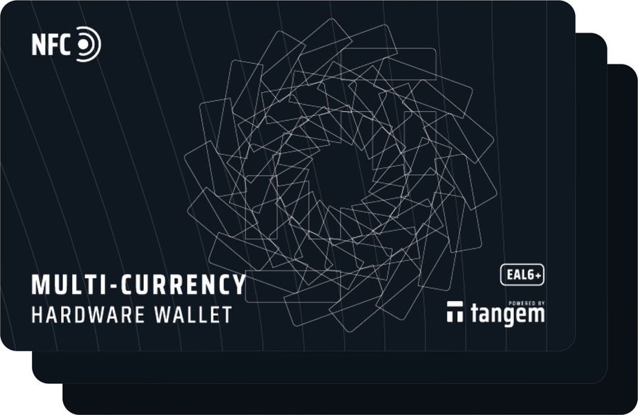 Криптокошелек Tangem Wallet Pack of 3 мультивалютный NFC EAL6+ Android, iOS (TG115X3)