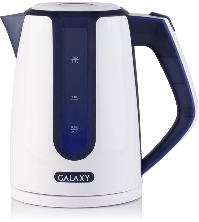 Чайник электрический Galaxy GL 0207 1.7л. 2200Вт синий/белый (корпус: пластик)