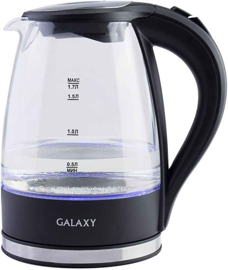 Чайник электрический Galaxy GL 0552 1.7л. 2200Вт черный (корпус: стекло)