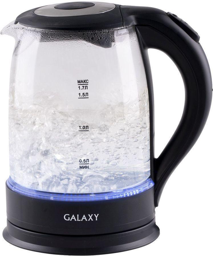 Чайник электрический Galaxy GL 0553 1.7л. 2200Вт черный (корпус: стекло)