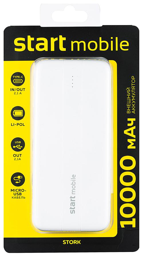 Мобильный аккумулятор Старт PPB Stork P10PC-W 10000mAh 2.1A белый (17509)