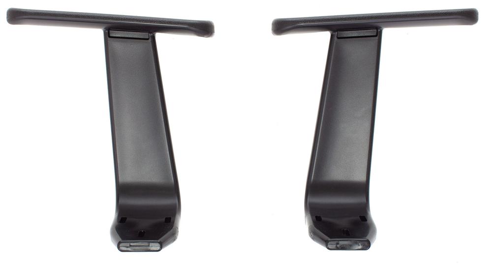 Подлокотники Бюрократ 356 ARM/356NEW черный для офис.кресла комплект 2шт пластик Т-образный