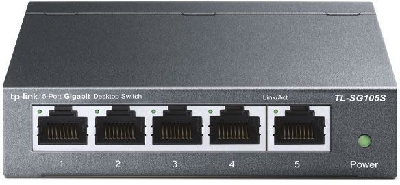 Коммутатор TP-Link TL-SG105S (L2) 5x1Гбит/с неуправляемый