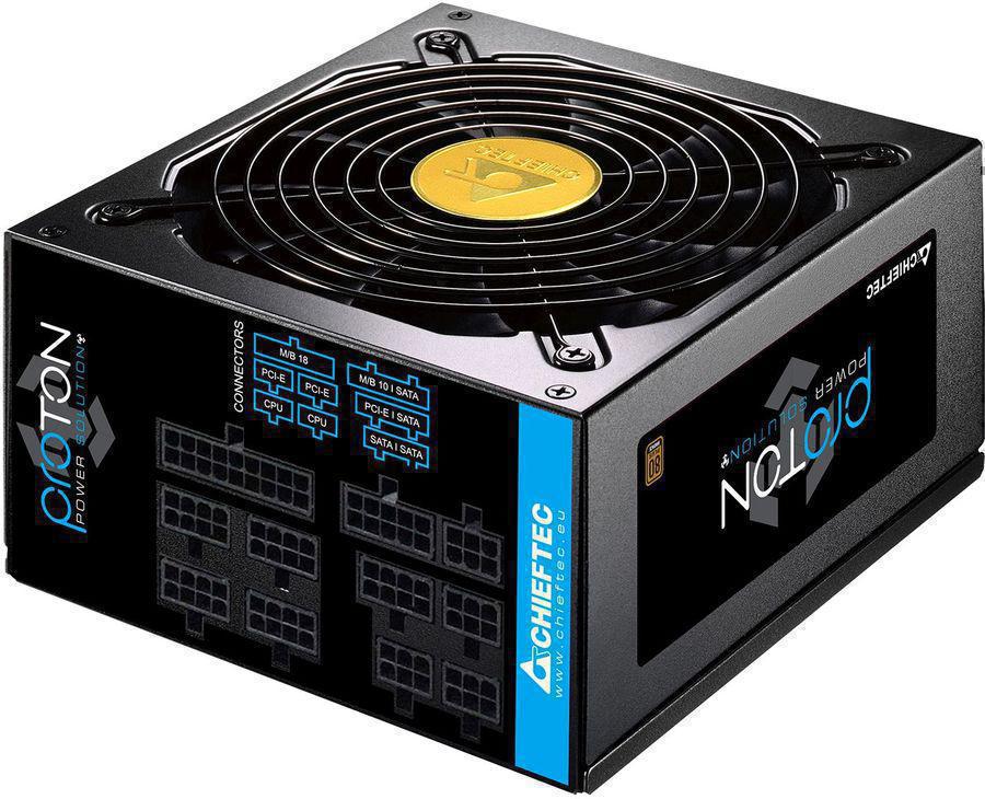 Блок питания Chieftec ATX 1000W Proton BDF-1000C 80+ bronze (20+4pin) APFC 140mm fan 9xSATA Cab Manag RTL