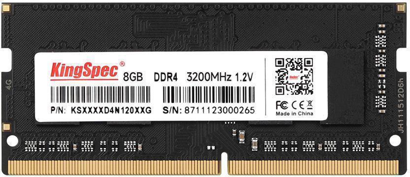 Память DDR4 8Gb 3200MHz Kingspec KS3200D4N12008G RTL PC4-25600 SO-DIMM 260-pin 1.2В Ret