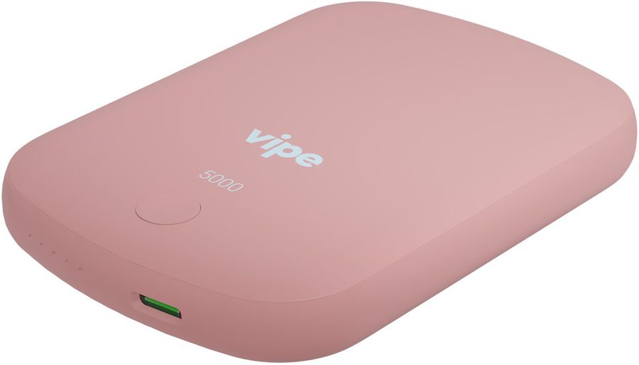Мобильный аккумулятор Vipe Jake 5000mAh PD 2.4A беспров.зар. розовый (VPPBJAKE5KSTPNK)