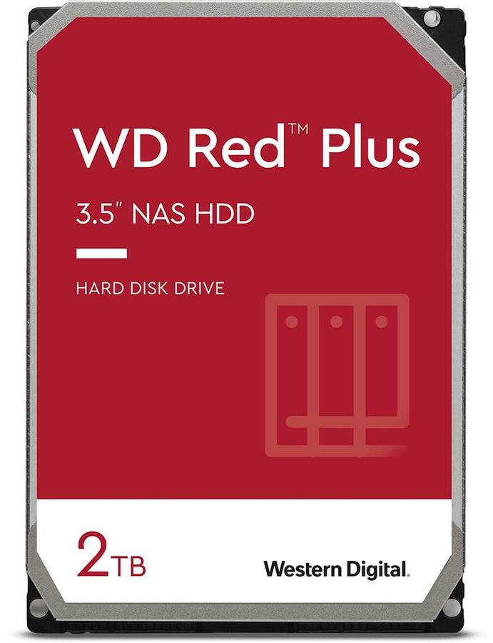 Жесткий диск WD SATA-III 2Tb WD20EFZX NAS Red Plus (5400rpm) 128Mb 3.5"