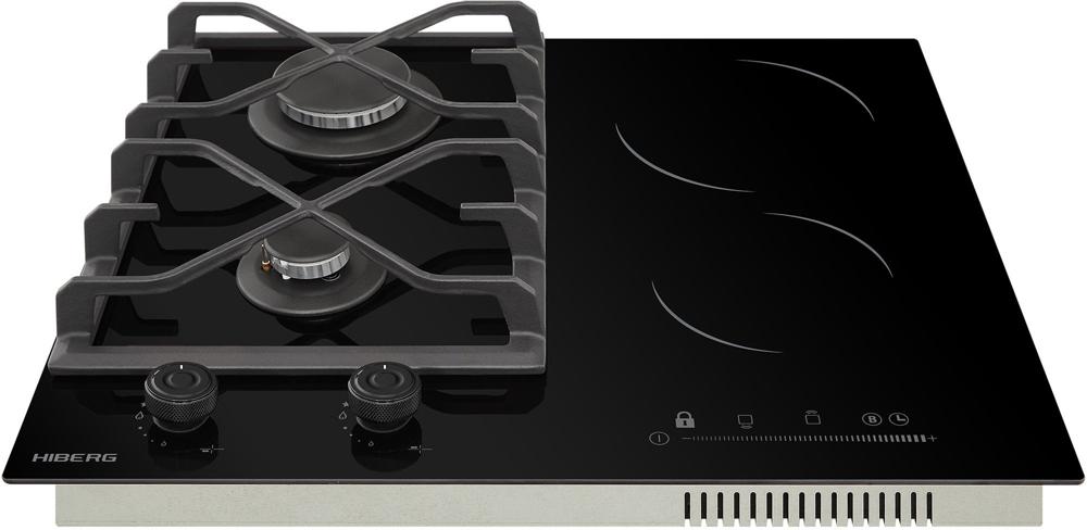 Газовая варочная поверхность Hiberg VM 6021 B черный