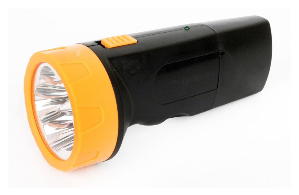 Фонарь аккум. Ultraflash LED3827 черный/желтый 1.5Вт лам.:светодиод. встроенный аккумулятор (11241)