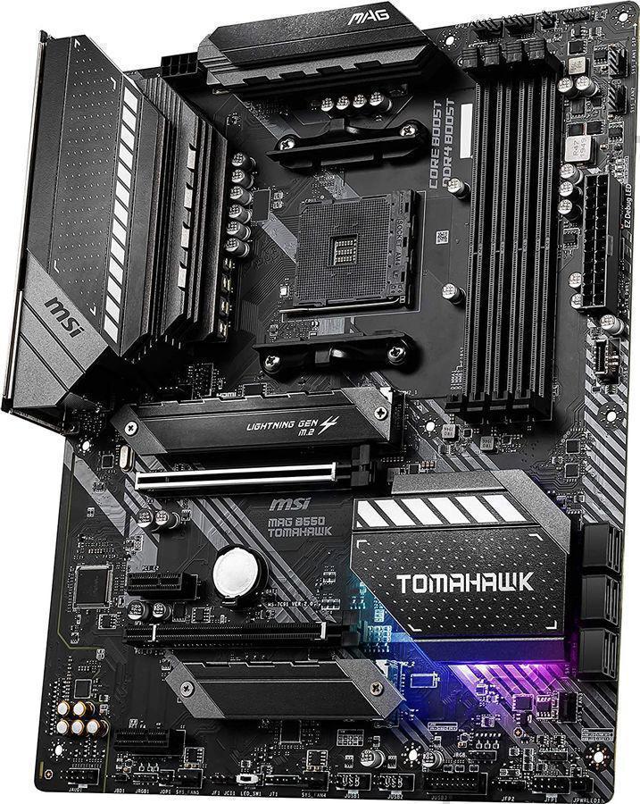Материнская плата MSI MAG B550 TOMAHAWK MAX WIFI Soc-AM4 AMD B550 4xDDR4 ATX AC`97 8ch(7.1) 2.5Gg RAID+HDMI+DP