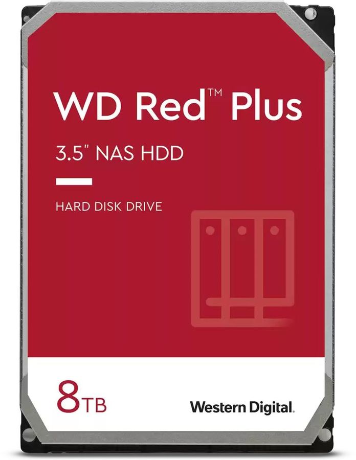 Жесткий диск WD SATA-III 8Tb WD80EFZZ Red Plus (5640rpm) 128Mb 3.5"