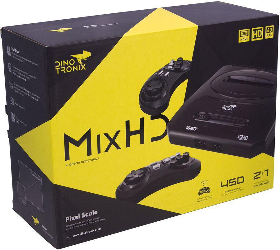 Игровая консоль Retro Genesis Dinotronix MixHD черный +второй контроллер в комплекте: 450 игр