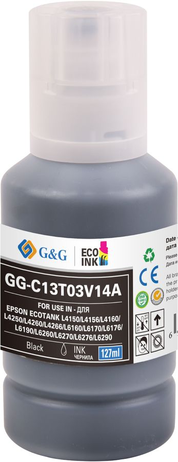 Чернила G&G GG-C13T03V14A 101BK черный127мл для Epson L4150/L4160/L6160/L6170