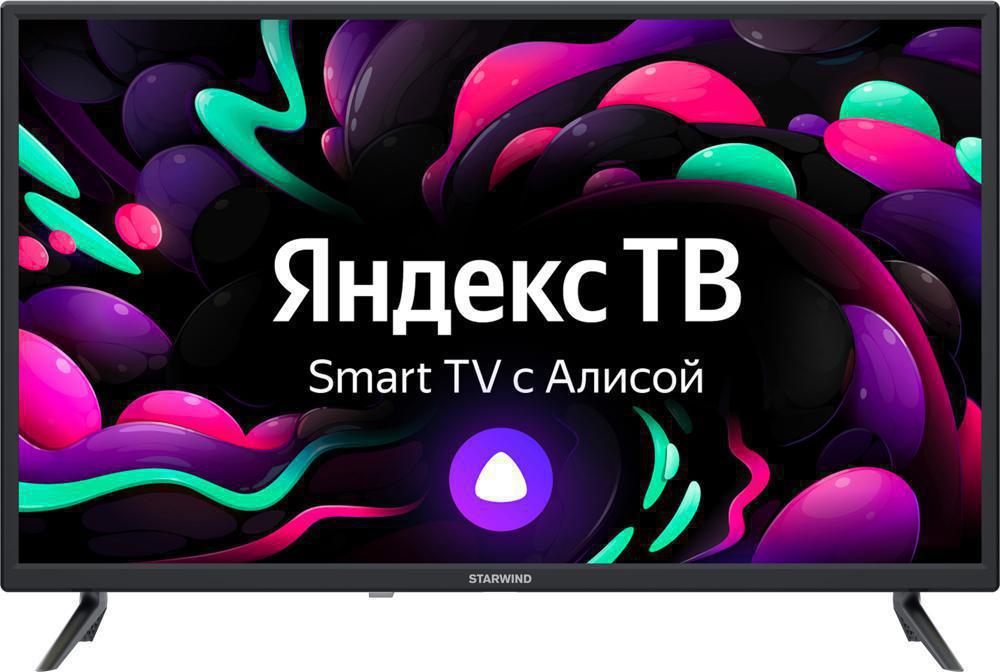 Телевизор LED Starwind 32" SW-LED32SG301 Яндекс.ТВ черный HD 60Hz DVB-T DVB-T2 DVB-C DVB-S DVB-S2 USB Smart TV
