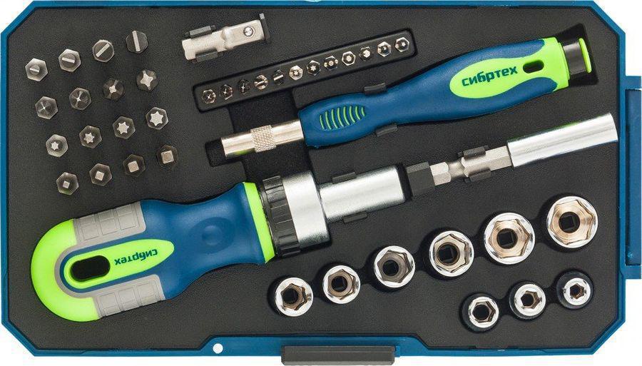 Набор отверток Сибртех 13338 в компл.:41 предмет жесткий кейс