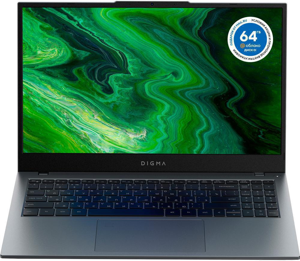 Ноутбук Digma Pro Fortis M Core i7 10710U 16Gb SSD512Gb Intel UHD Graphics 15.6" IPS FHD (1920x1080) Windows 11 Professional Multi Language 64 grey WiFi BT Cam 4250mAh (DN15P7-ADXW01)