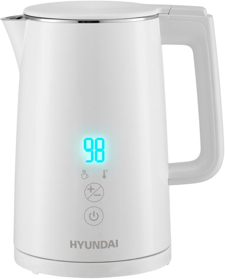 Чайник электрический Hyundai HYK-S5508 1.5л. 2200Вт белый корпус: металл/пластик