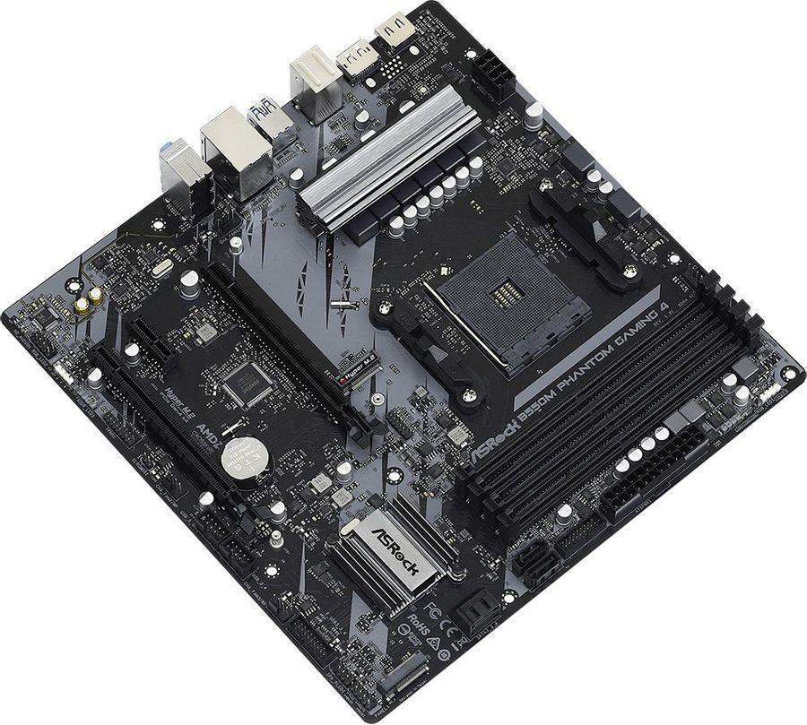 Материнская плата Asrock B550M PHANTOM GAMING 4 Soc-AM4 AMD B550 4xDDR4 mATX AC`97 8ch(7.1) GbLAN RAID+HDMI+DP