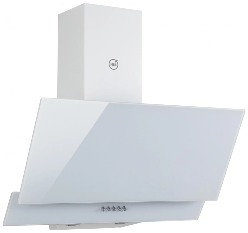 Вытяжка каминная MBS Meryta 160 Glass White белый стекло управление: кнопочное (1 мотор)