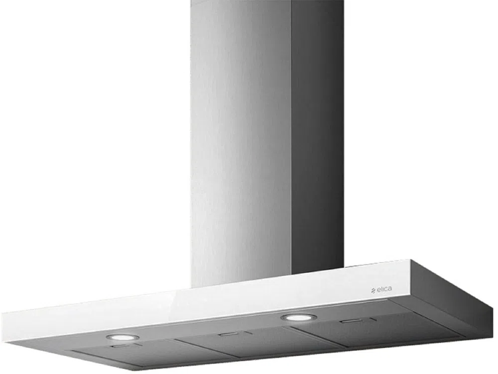 Вытяжка каминная Elica Joy WHIX/A/90 нержавеющая сталь/белое стекло управление: сенсорное (1 мотор)