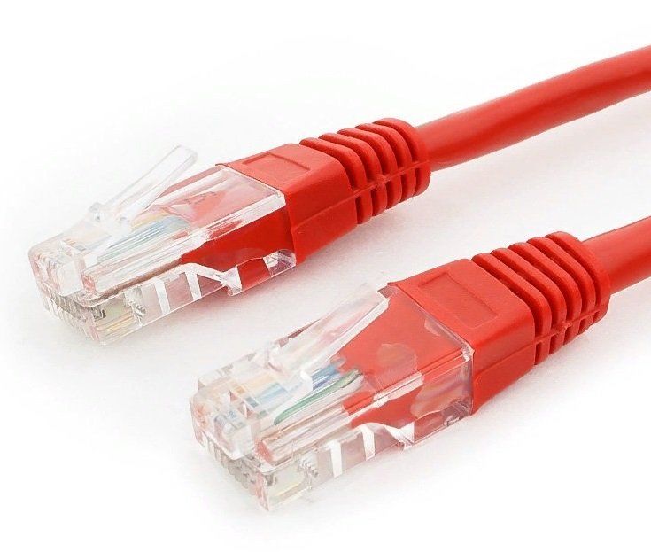 Патч-корд Premier PP12-5M/R 1000Гбит/с UTP 4 пары cat.5E CCA molded 5м красный RJ-45 (m)-RJ-45 (m)