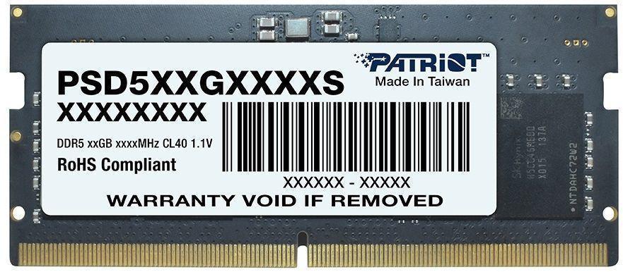 Память DDR5 16GB 4800MHz Patriot PSD516G480081S RTL PC5-38400 CL40 SO-DIMM 262-pin 1.1В dual rank Ret