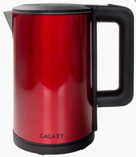Чайник электрический Galaxy GL 0300 1.7л. 2000Вт красный/черный (корпус: нержавеющая сталь)