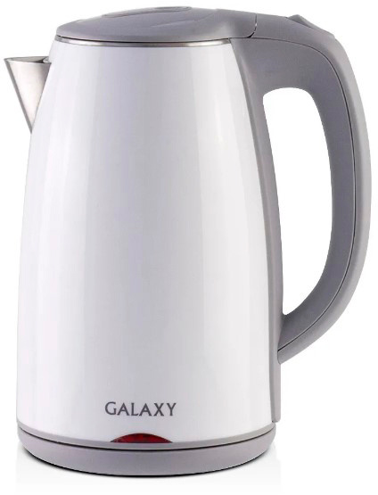 Чайник электрический Galaxy GL 0307 1.7л. 2000Вт белый/серый (корпус: нержавеющая сталь/пластик)