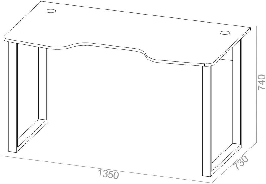 Стол для компьютера Сокол КСТ-19 столешница ЛДСП бетон черный (00-00011527)