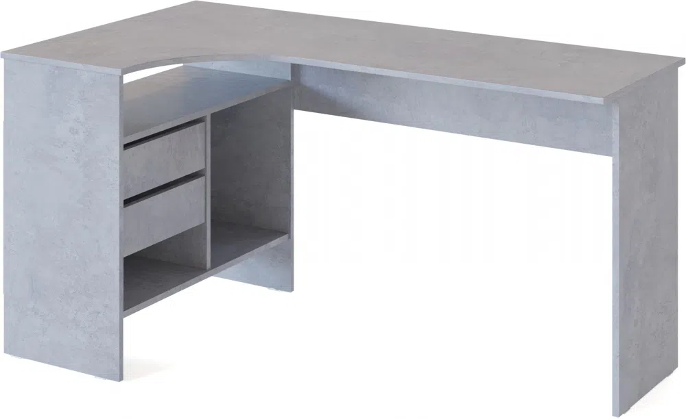 Стол для компьютера Сокол СПм-25 Л столешница ЛДСП бетон 145x74x81см (00-00011530)