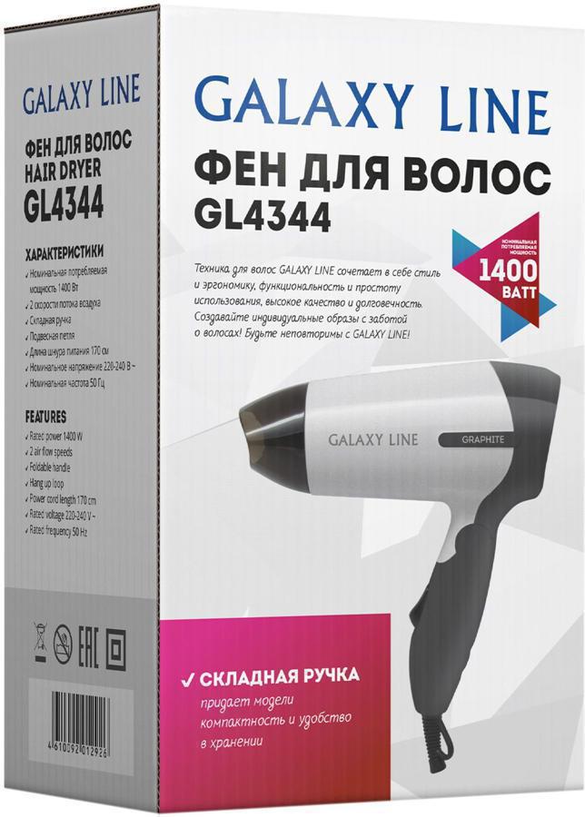 Фен Galaxy Line GL 4344 1400Вт черный (ГЛ4344Л)