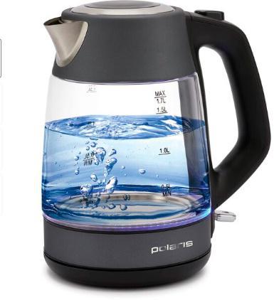 Чайник электрический Polaris PWK 1760CGL 1.7л. 2150Вт графит корпус: стекло/металл