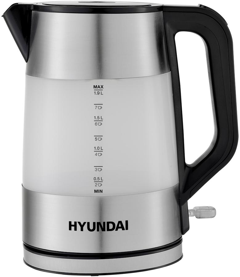 Чайник электрический Hyundai HYK-P4026 1.9л. 2200Вт черный (корпус: пластик)