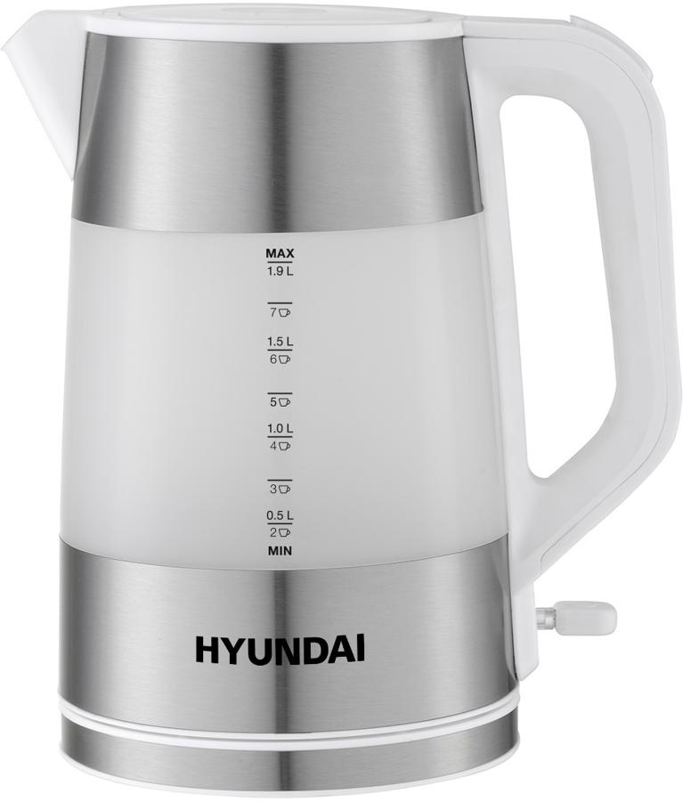 Чайник электрический Hyundai HYK-P4025 1.9л. 2200Вт белый (корпус: пластик)