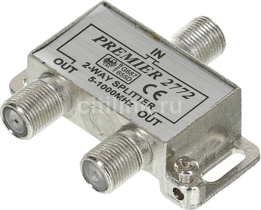 Сплиттер антенный Premier 2772 F-TV(f)/F-TV(f) серебристый (4-822/1)