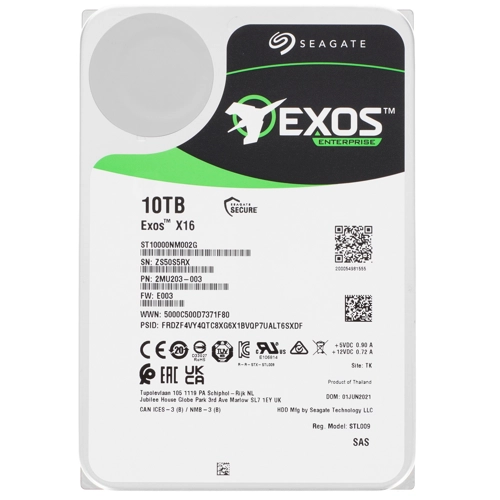 Жесткий диск Seagate SAS 3.0 10Tb ST10000NM002G Exos X16 (7200rpm) 256Mb 3.5"