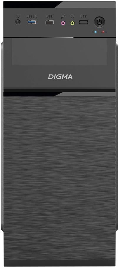 Корпус Digma DC-ATX101-U2 черный без БП ATX 1x80mm 2x120mm 2xUSB2.0 audio