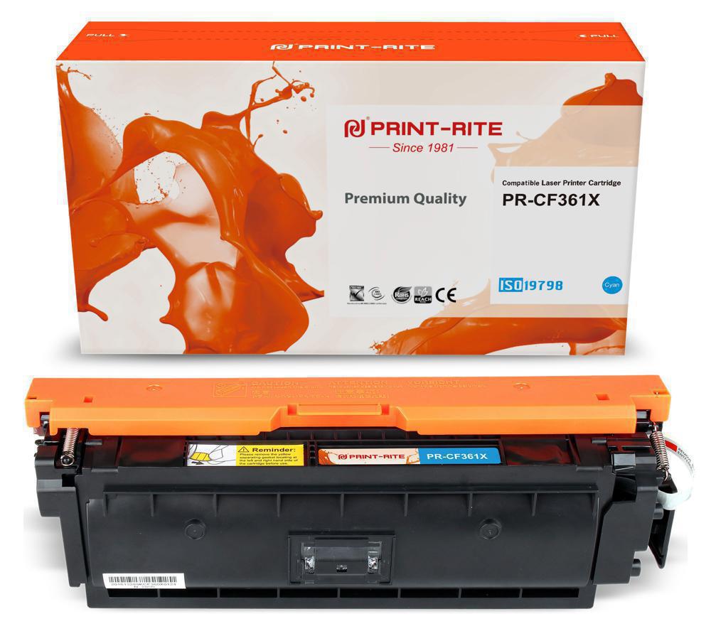 Картридж лазерный Print-Rite TRHGL8CPU1J PR-CF361X CF361X голубой (9500стр.) для HP CLJ M552dn/M553dn/M553N/M553x