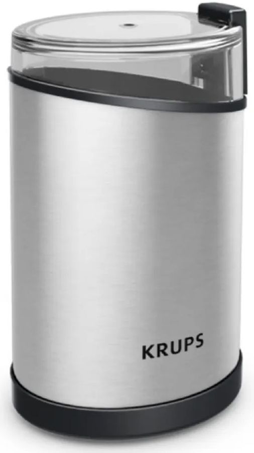 Кофемолка Krups GX204D10 200Вт сист.помол.:ротац.нож вместим.:85гр серебристый/черный