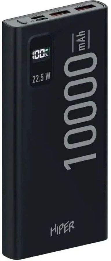 Мобильный аккумулятор Hiper CORE X Transparent 10000mAh QC PD 3A черный