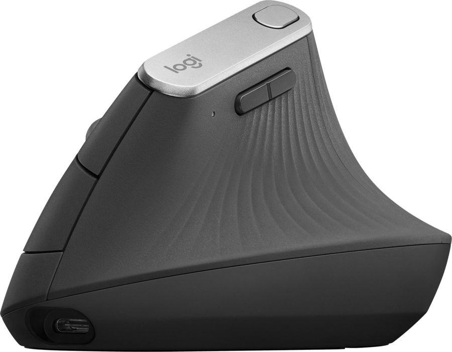 Мышь Logitech MX Vertical черный оптическая (4000dpi) беспроводная BT/Radio USB (4but)