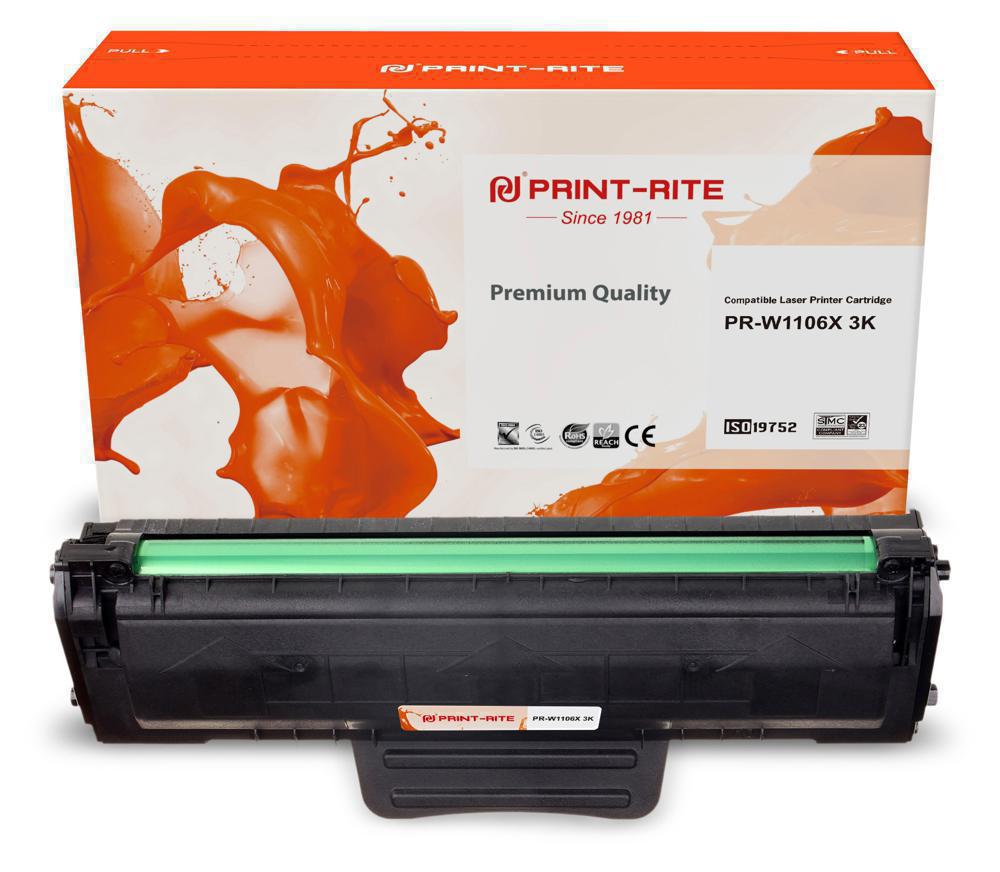 Картридж лазерный Print-Rite TFHB68BPU1J PR-W1106X W1106X черный (3000стр.) для HP Laser 107a/107r/107w/135a MFP/135r MFP/135w MFP/137fnw MFP
